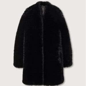 Mango Oversized Faux Fur Coat